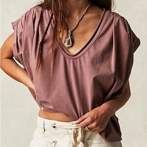 Free People We The Free On The Up Tee, XS, Rose, NWT